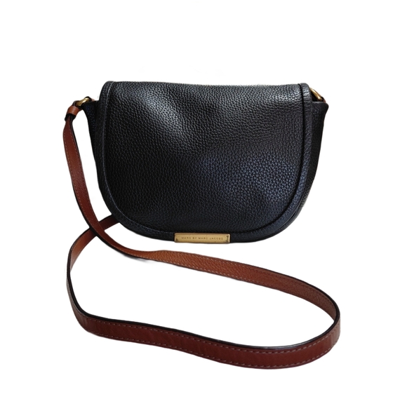 Marc Jacobs Black Pebbled Leather Crossbody Sadle Bag - Picture 12 of 12